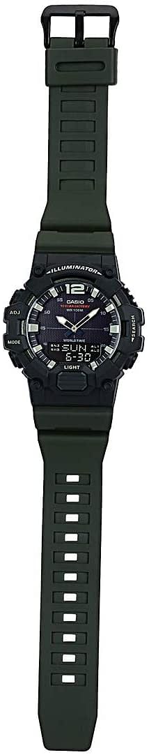 Casio Men's Dial Resin Band Watch - HDC-700-3AVDF/Black/Green