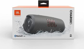 JBL CHARGE 5 Portable Waterproof Speaker with Powerbank, Black