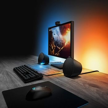 Logitech G560 2.1 Gaming Speaker System, 7.1 DTS:X Surround Sound, 240 Watts Peak Power, Multi -Device, Wireless Bluetooth, 3.5 mm and USB Audio Inputs, RGB, PC/Mac/Music Player/Smartphone/Tablet