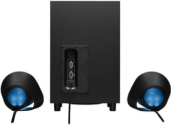 Logitech G560 2.1 Gaming Speaker System, 7.1 DTS:X Surround Sound, 240 Watts Peak Power, Multi -Device, Wireless Bluetooth, 3.5 mm and USB Audio Inputs, RGB, PC/Mac/Music Player/Smartphone/Tablet