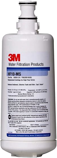 3M High Flow Series Replacement Cartridge HF10 MS, 5626111, White/One Size/White