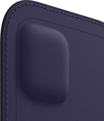 Apple Leather Sleeve with MagSafe (for iPhone 12 mini) - Deep Violet