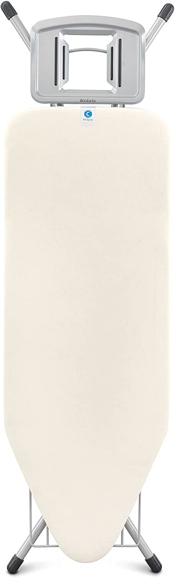 Brabantia Ironing Board Cover 49 x 18 Inch (Size C, Wide) with 100% cotton - Ecru