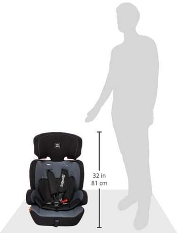 Babyauto Konar Car Seat, From Age 1 to 12 Years, Group 1/2/3, Black/Grey