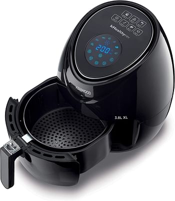 KENWOOD HFP30.000BK Digital Air Fryer XL 3.8L 1.7KG 1500W with Rapid Hot Air Circulation for Frying, Grilling, Broiling, Roasting, Baking and Toasting, Black