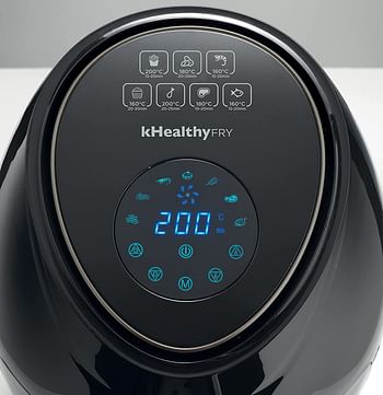 KENWOOD HFP30.000BK Digital Air Fryer XL 3.8L 1.7KG 1500W with Rapid Hot Air Circulation for Frying, Grilling, Broiling, Roasting, Baking and Toasting, Black