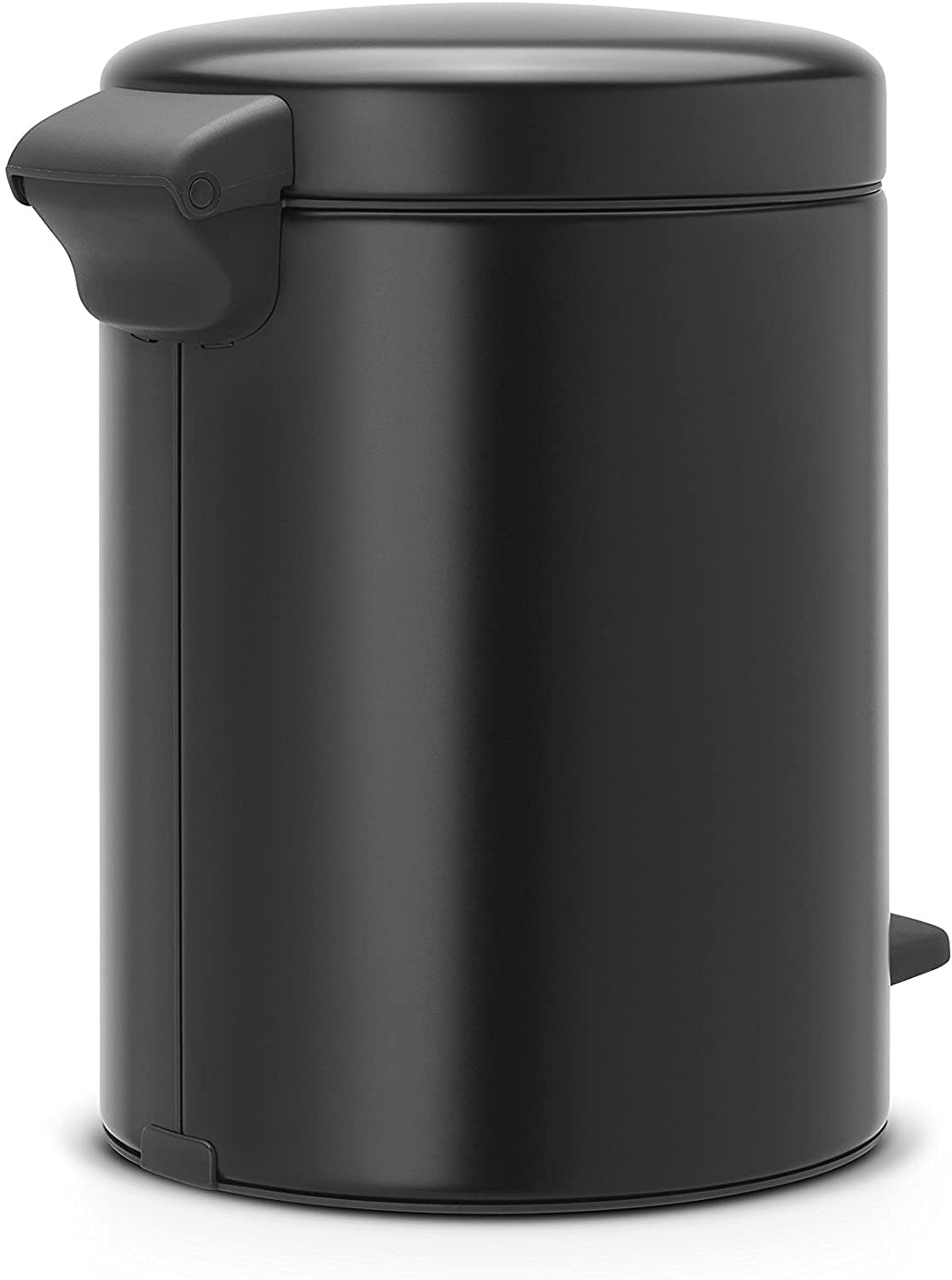 Brabantia Pedal Bin Newicon With Plastic Inner Bucket, Matt Black - 5 L