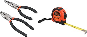 Black+Decker 108 Pieces Hand Tool Kitfor Home & Office, Orange/Black - Bmt108C, multicolor/one size