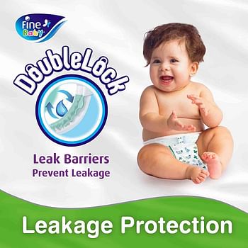 Fine Baby Diapers Size 5 (11-18 kg) Maxi, 140 count, mega pack - NEW Double Lock leak barriers