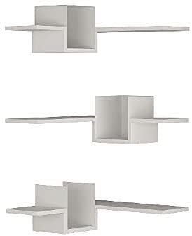 Homemania Wall Racks, M.Kt.01.13138.3 /White/20X58 CM