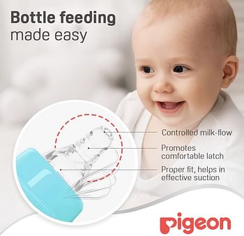 Pigeon Glass Nursing Bottle, Assorted, 4+ Months, 240 ml, Clear