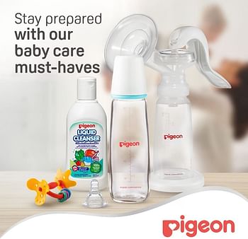 Pigeon Glass Nursing Bottle, Assorted, 4+ Months, 240 ml, Clear