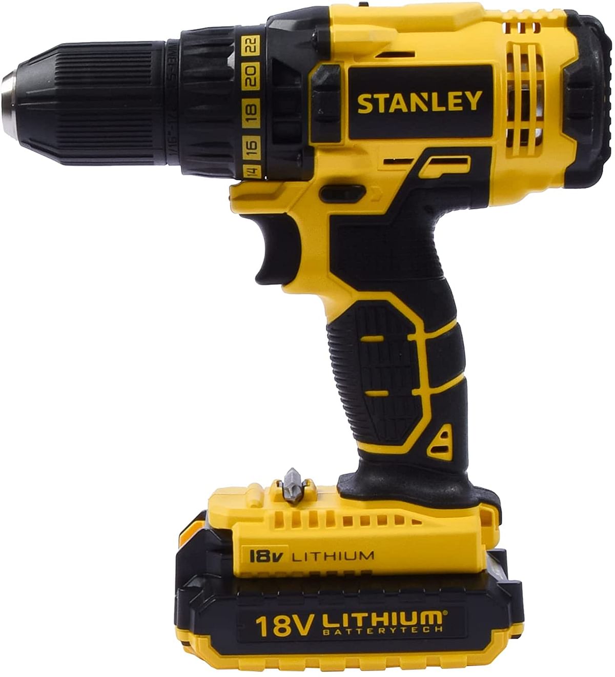 Stanley Power Tool,Cordless 18V 1.5Ah Li-Ion Drill Driver Kit Box,SCD20S2K-B5 Multicolor