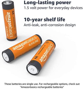 High-Performance Alkaline Batteries, 8 Pack Aa  10-Year Shelf Life, Easy To Open Value Pack
