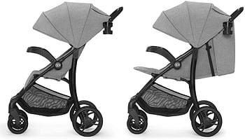 Kinderkraft Lightweight Stroller CRUISER Folding Large Canopy 4 Wheels Suspension for Children, Black