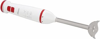 Super General Stainless Steel Hand Blender, 600W, sharp blades, stepless speed control, turbo button, removable blending rod, KSGHB-196-PD, White