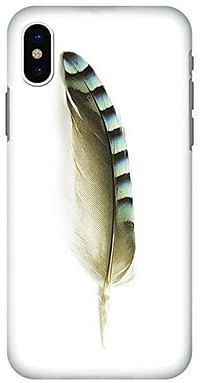 Stylizedd Iphone Xs/Iphone X Snap Classic Matte Case Cover Matte Finish - Lonely Feather - White /one Size