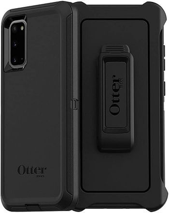 جراب OtterBox DEFENDER SERIES SCREENLESS Edition لهاتف Galaxy S20/Galaxy S20 5G (غير متوافق مع هاتف GALAXY S20 FE) - أسود/ جراب / أسود