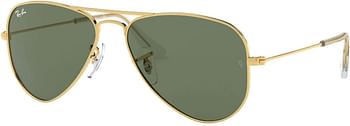 Ray-Ban Kids' Rj9506s Metal Aviator Sunglasses 50 Millimeters Arista-Dark Green  50 Millimeters