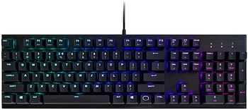 Cooler Master CK552 Gaming Mechanical Keyboard with Gateron Red Switch with RGB Back Lighting - Pure Black, Full