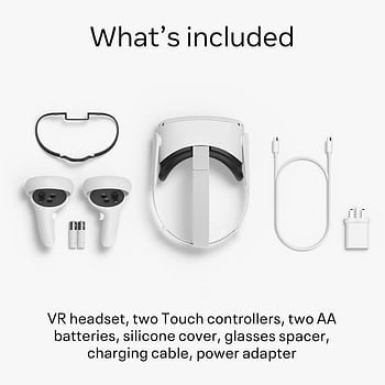 Oculus Quest 2 - 128 Gb - Virtual Reality Headset-white -1 Set