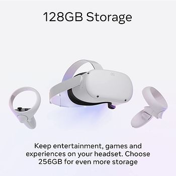 Oculus Quest 2 - 128 Gb - Virtual Reality Headset-white -1 Set