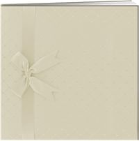 Pioneer MB-10FDR 12 Inch by 12 Inch Postbound Diamond Pattern Fabric Cover Memory Book, Ivory