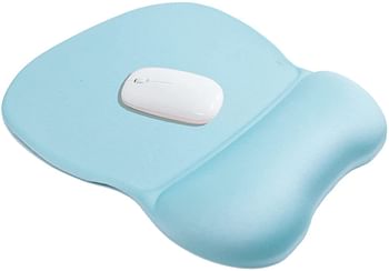 Mouse pad comes with gel wrist support, mouse for PC, laptop, games, DZ-MP004 (Blue)