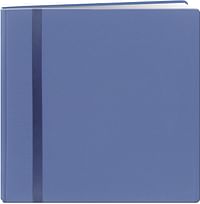 Pioneer 300532 Snapload 12x12 Fabric Ribbon Cover Scrapbook, Blue/12x12 Inch/Blue