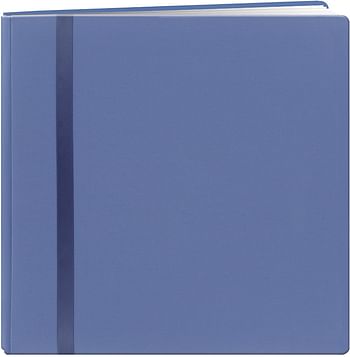 Pioneer 300532 Snapload 12x12 Fabric Ribbon Cover Scrapbook, Blue/12x12 Inch/Blue