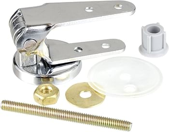 WENKO Mounting element for toilet seats chrome-metal - replacement-set, Zinc diecasting, Chrome/One Size/Chrome