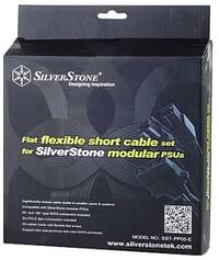 SilverStone Technology Flat Flexible Short Cable Set Designed for SilverStone Modular Power Supplies PP05-E/black/one size