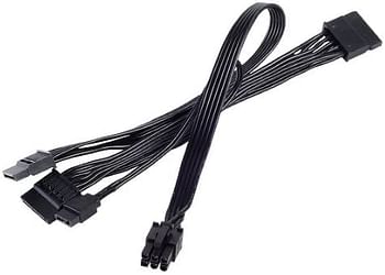 SilverStone Technology Flat Flexible Short Cable Set Designed for SilverStone Modular Power Supplies PP05-E/black/one size