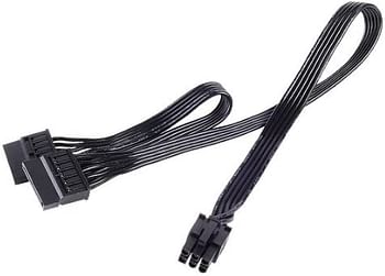 SilverStone Technology Flat Flexible Short Cable Set Designed for SilverStone Modular Power Supplies PP05-E/black/one size