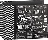 Pioneer Photo Albums T-12CHLK/H 3-Ring Printed Chalkboard Design Binder Happiness Scrapbook, 12 by 12-Inch