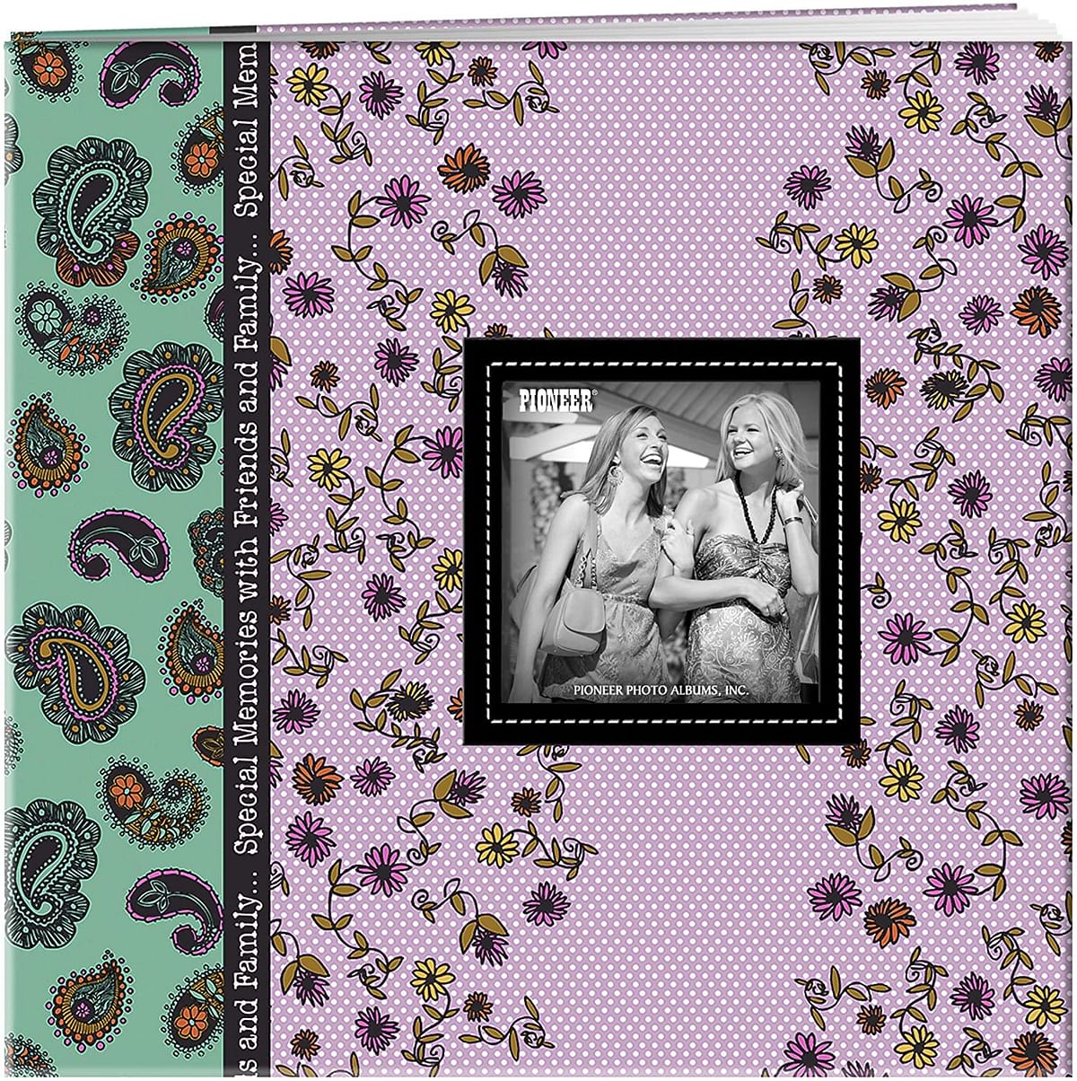 Pioneer Photo Albums 20 Page Designer Printed Raised Frame Paisley Cover Scrapbook for 12 by 12-Inch Pages