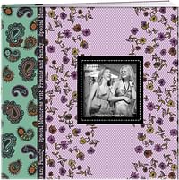 Pioneer Photo Albums 20 Page Designer Printed Raised Frame Paisley Cover Scrapbook for 12 by 12-Inch Pages