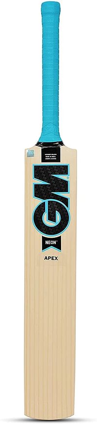 GM Neon Apex Kashmir Willow Cricket Bat with Cloth Cover on Face | Size-2 | Light Weight /Multicolor