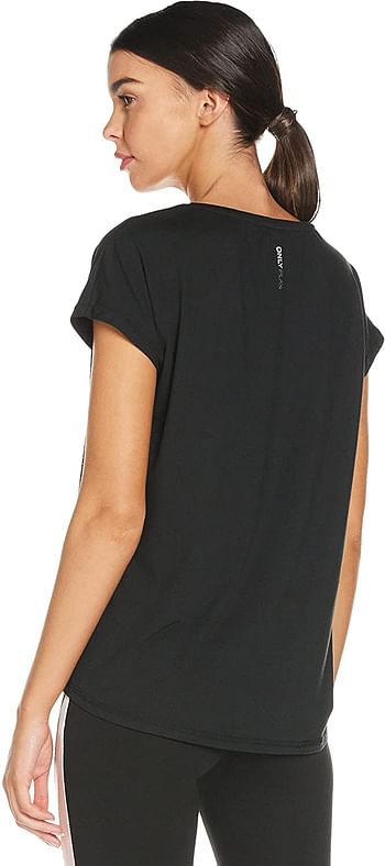 Only Women's ONPAUBREE S/S LOOSE TRAINING T-Shirt Black c N10/XS