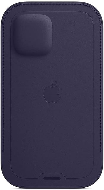 Apple Leather Sleeve with MagSafe (for iPhone 12, 12 Pro) - Baltic Blue