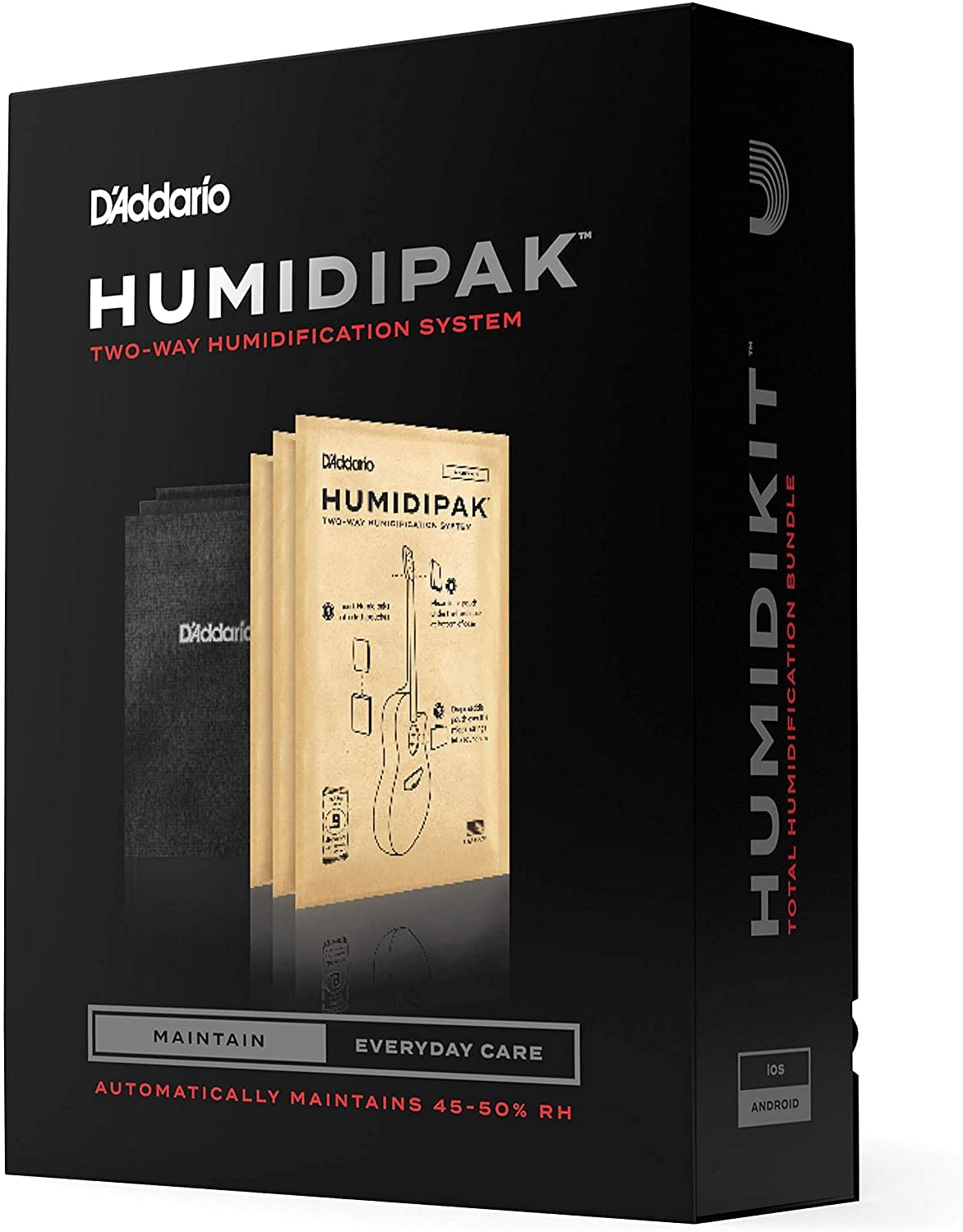 Planet Waves Humidipak Automatic Humidity Control System for Guitar/Two-Way Humidi System/silver/1 set