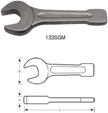 Bahco Open End Slogging Wrench, Silver, Metric 133Sgm-85