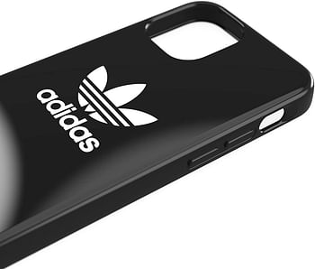 adidas SNAP Apple iPhone 12 Mini Trefoil Case - Back cover w/Trefoil Design, Scratch & Drop Protection w/TPU Bumper, Wireless Charging Compatible - Black