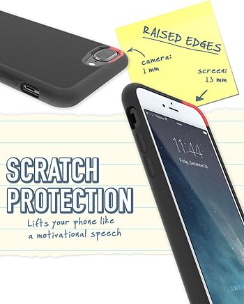 Smartish iPhone 8 Plus / 7 Plus Slim Case - Gripmunk [Lightweight + Protective] Thin Cover for Apple iPhone 7 Plus / 8 Plus (Silk) - Black Tie Affair