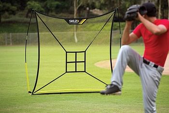 شبكة تمارين كرة البيسبول من SKLZ Quickster - شبكة رياضية متعددة خفيفة الوزن ومحمولة للغاية/ 7 × 7 قدم / متعدد الألوان