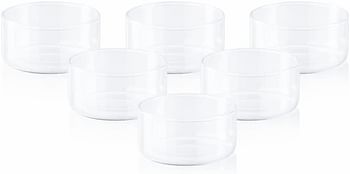 Borosil New Large Glass Bowl Set(180 Ml) Set Of 6  6 Oz (Set of 6) Glass Bowls CLEAR