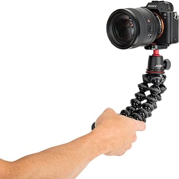 JOBY Gorillapod 3K Tripod Kit 3K Compact Tripod with 3K Ball Head for Small Mirrorless Cameras or Small Devices JB01507, Black