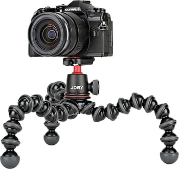 JOBY Gorillapod 3K Tripod Kit 3K Compact Tripod with 3K Ball Head for Small Mirrorless Cameras or Small Devices JB01507, Black