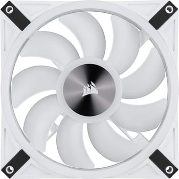 Corsair QL Series, iCUE QL140 RGB, 140mm RGB LED PWM White Fan, Single Fan