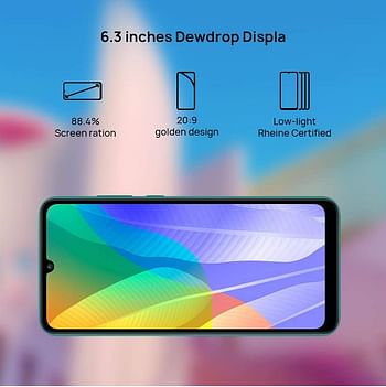 Huawei Y6p Smartphone with 6.3" Dewdrop Display(3 GB RAM+64 GB ROM, Octa-core Processor, 13MP Triple Camera, ultra wide angle lens, 5000 mAh Large Battery), Green